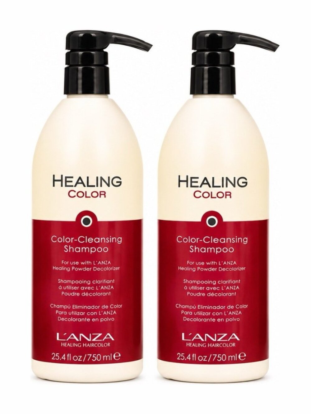 L’ANZA Healing Color Color-Cleansing Shampoo 25.4 fl oz 750ml Duo 2 Pack